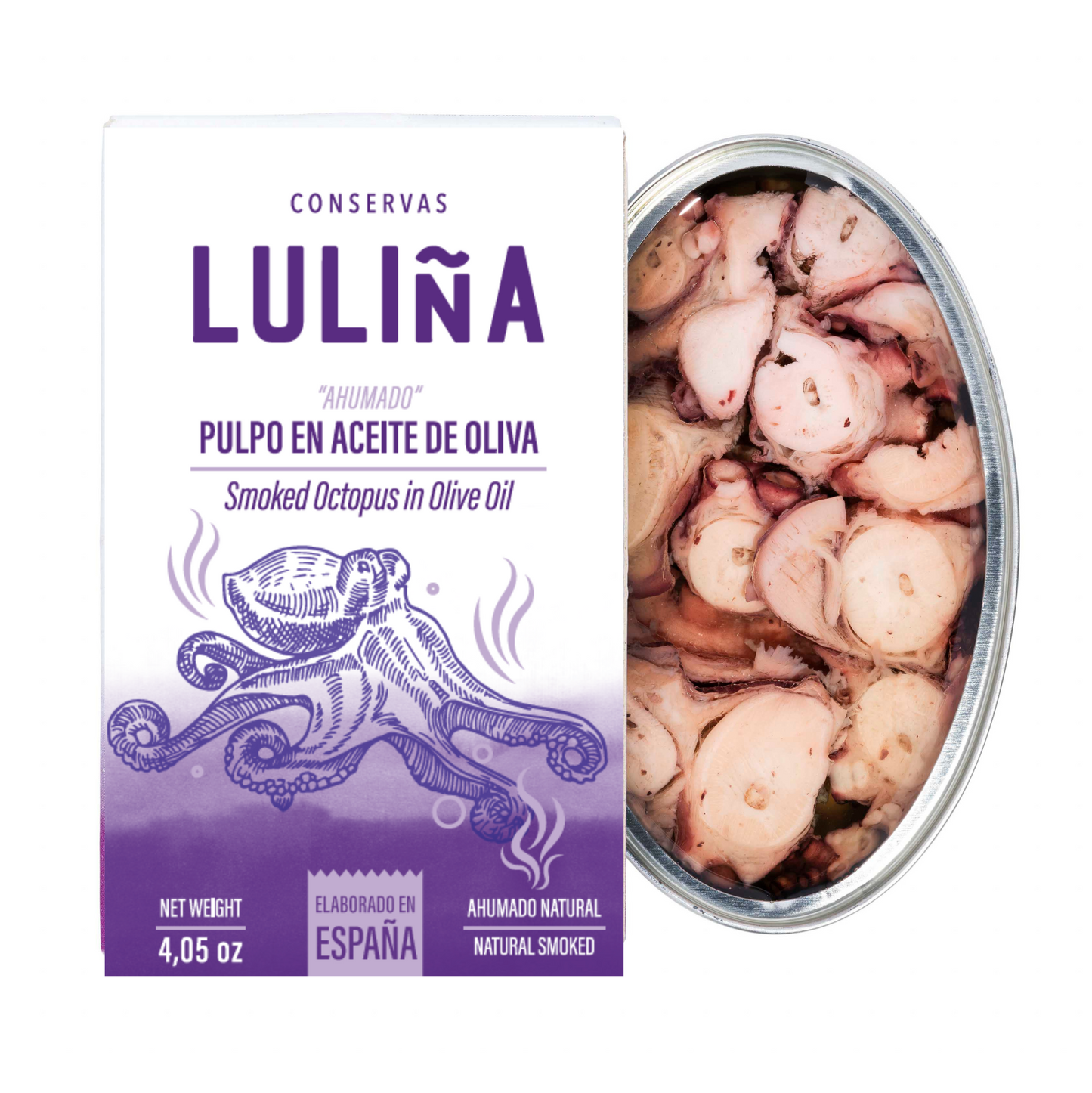 Pulpo ahumado en aceite de oliva