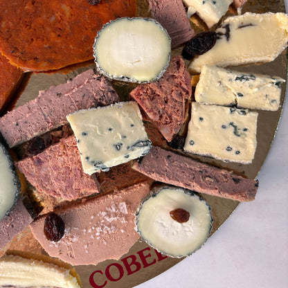 Tray of pates and spreadable cheeses