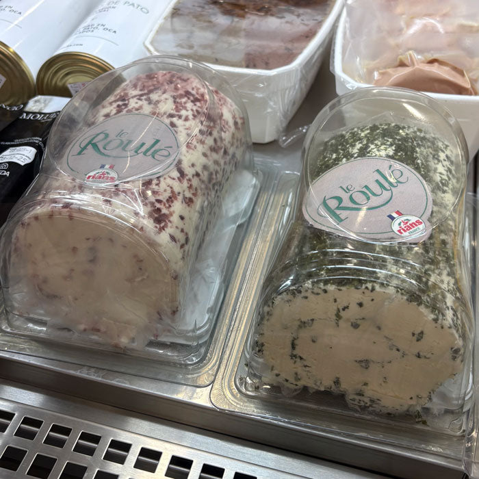 Tray of pates and spreadable cheeses